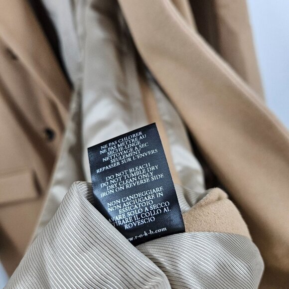 Rokh Coat $2200 Brown Wool Long Line Button Details Pockets Convertible Maxi 38 - Picture 8 of 11